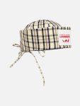 SAILOR HAT in BEIGE YELLOW TARTAN