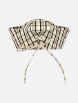 SAILOR HAT in BEIGE YELLOW TARTAN