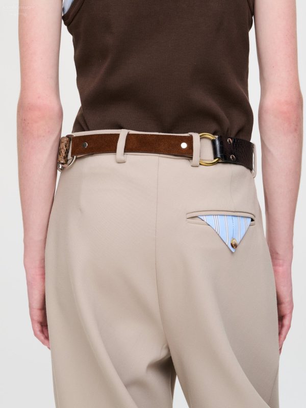 COLLAGE BELT in BROWN BLACK