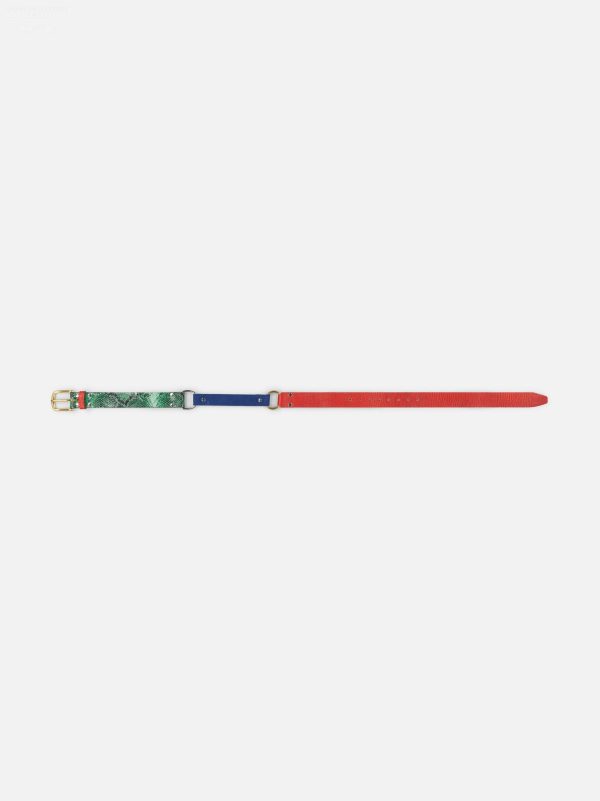 COLLAGE BELT in RED BLUE GREEN
