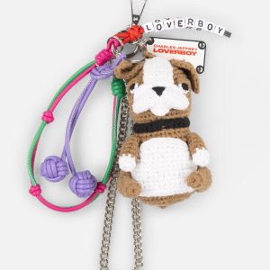 CHARACTER CROCHET BAG CHARM in BULLDOG