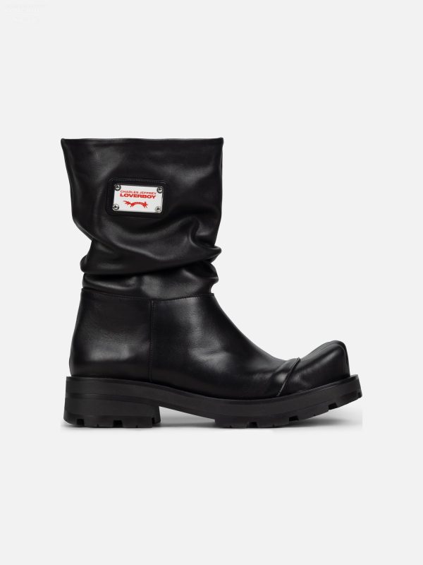 SLOUCH BOOT MOGGIES in BLACK