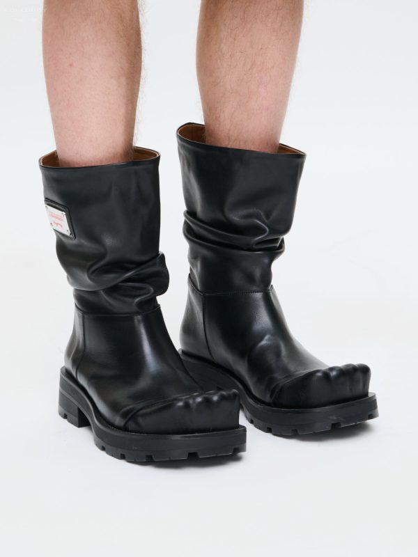 SLOUCH BOOT MOGGIES in BLACK