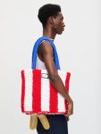 MEGA BUCKET BAG in RED WHITE BLUE