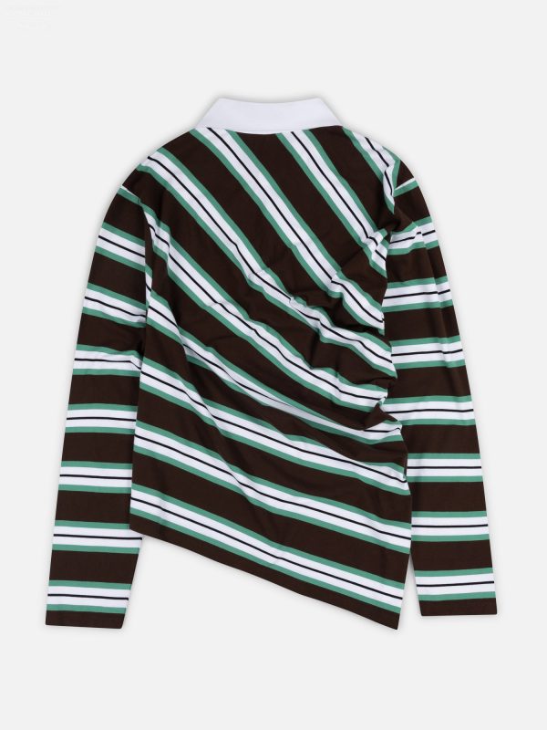TOPSY TURVY POLO EXCLUSIVE in BROWN STRIPE