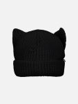 ALPACA CHUNKY EARS BEANIE EXCLUSIVE in BLACK
