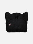 ALPACA CHUNKY EARS BEANIE EXCLUSIVE in BLACK