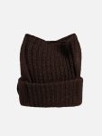 BOX BEANIE in BROWN LIGHT BLUE