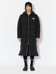LONG BUNNY PUFFER JACKET in BLACK