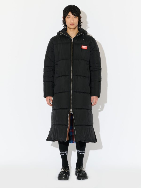 LONG BUNNY PUFFER JACKET in BLACK