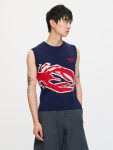 GRAPHIC VEST in NAVY RED