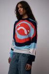 SMILEY SWEATER in RED BLUE NAVY ECRU