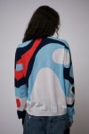 SMILEY SWEATER in RED BLUE NAVY ECRU
