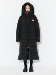 LONG BUNNY PUFFER JACKET in BLACK