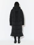 LONG BUNNY PUFFER JACKET in BLACK