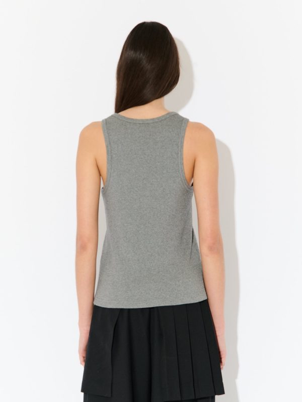 LOGO TANK TOP in GREY WHITE