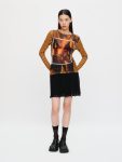 POWERMESH LONG SLEEVE TEE in ORANGE BLACK