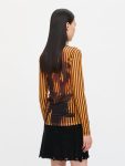 POWERMESH LONG SLEEVE TEE in ORANGE BLACK