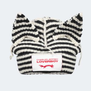 CHUNKY EARS BEANIE EXCLUSIVE in ECRU BLACK